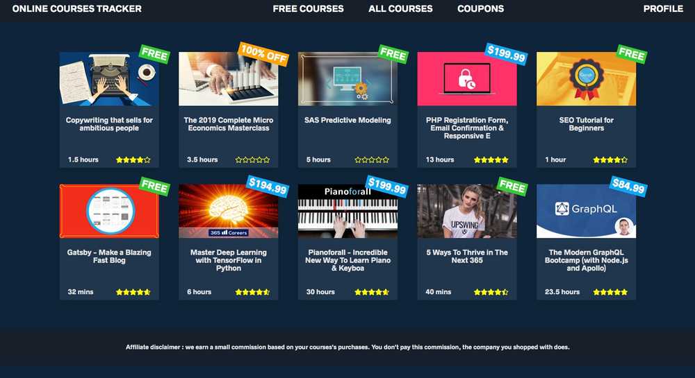 Online Courses Tracker